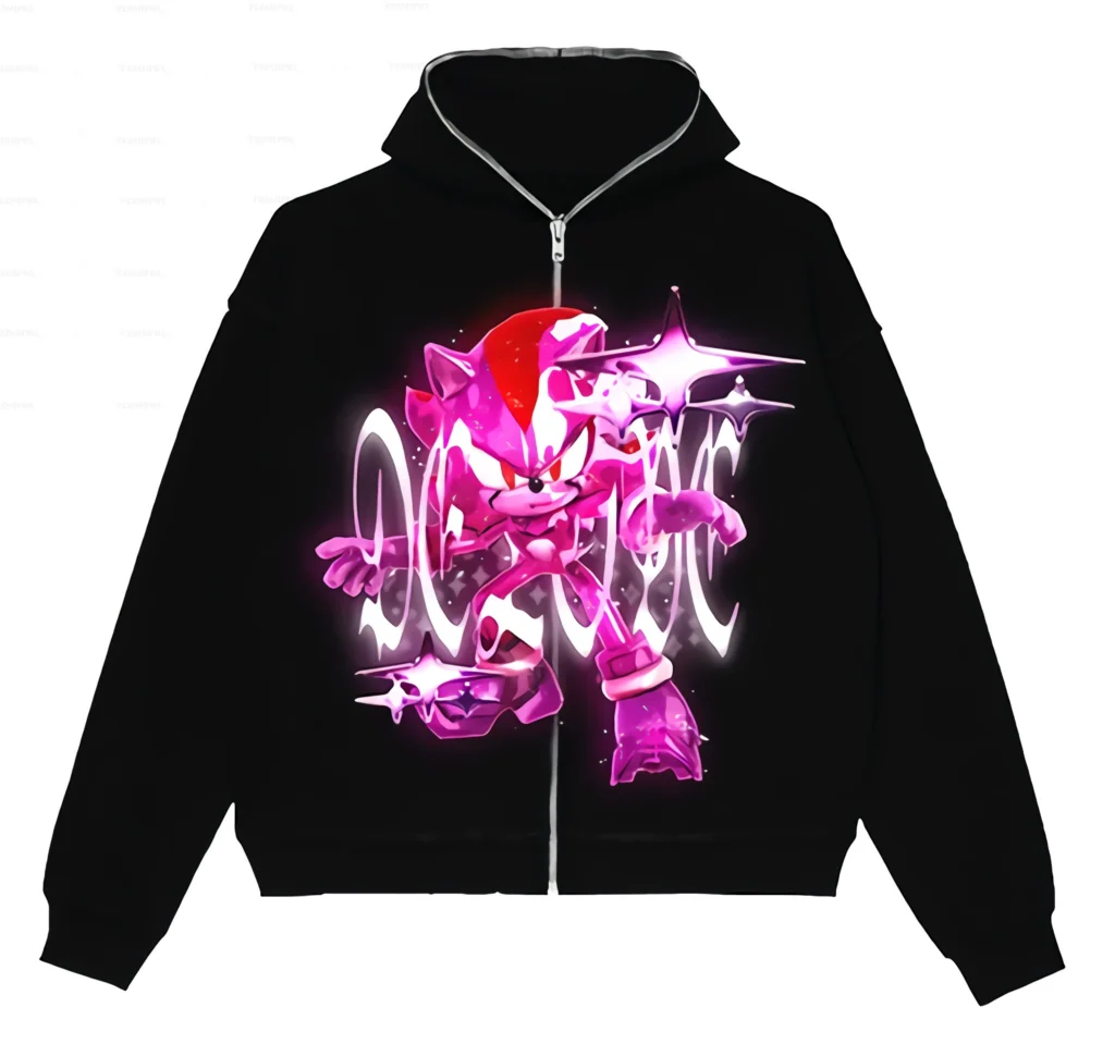 

Punk Print Hoodie vintage Oversize Goth Sweatshirt 90s Hip-hop Fashion Streetwear clothes vintage Loose Men's tops clothing tops