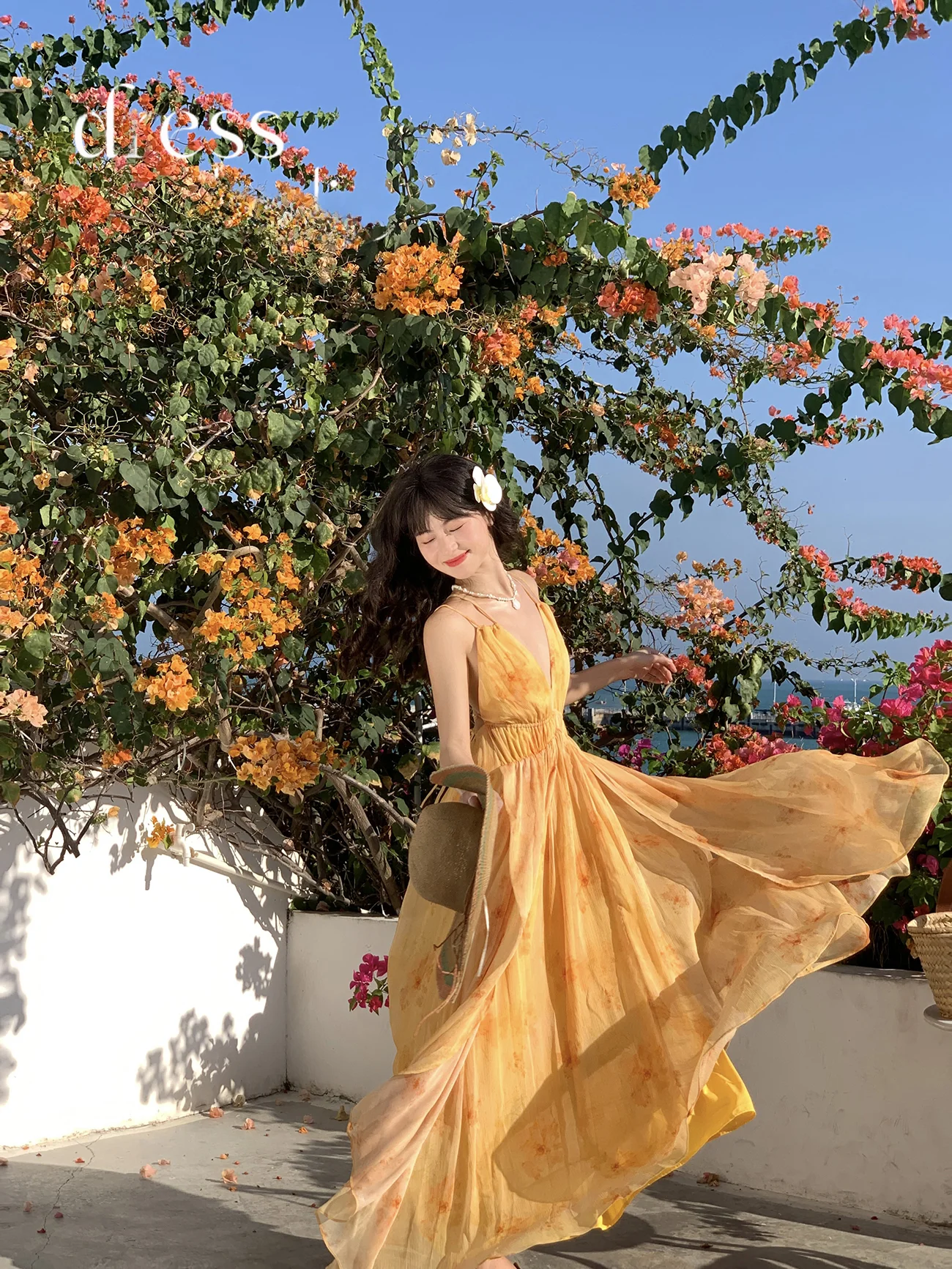 Длинное летнее платье для путешествий и пляжа