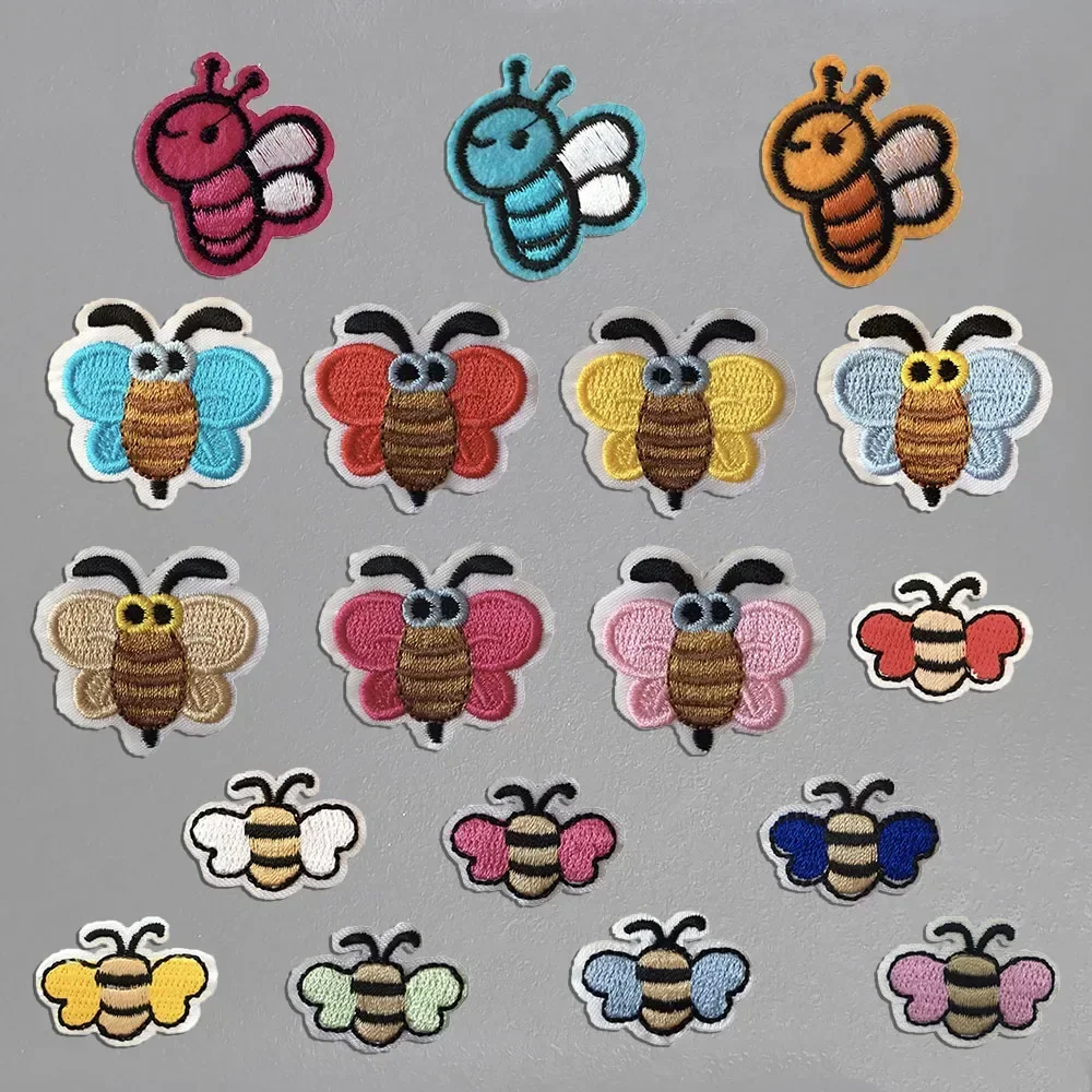 Оптовые продажи 1 шт. нашивка для вышивки насекомых Маленькая пчелка сделай сам