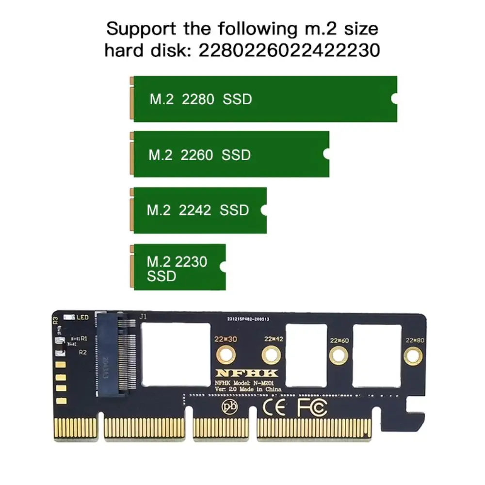Адаптер M.2 NVMe SSD NGFF на PCIE X16 интерфейсная карта M Key поддержка PCI-e PCI Express 3 0 2230-2280