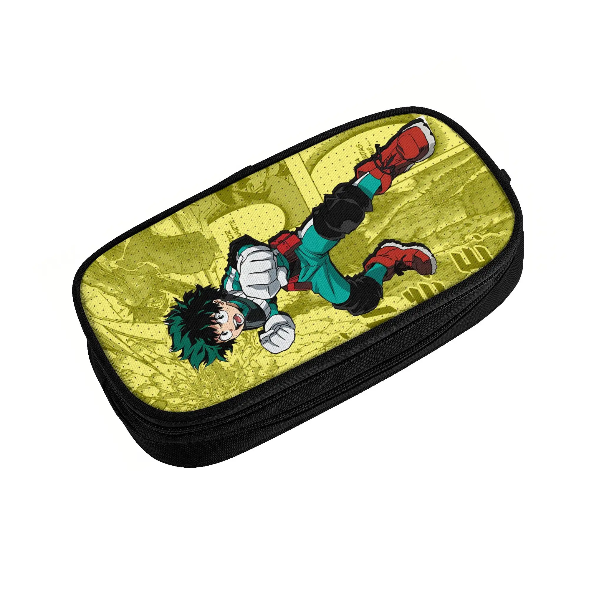 Фото Пенал Custom Kawaii My H-Hero Academia для девочек и мальчиков, большой вместимости, с изображением Изуку Мидории, школьные принадлежности №2