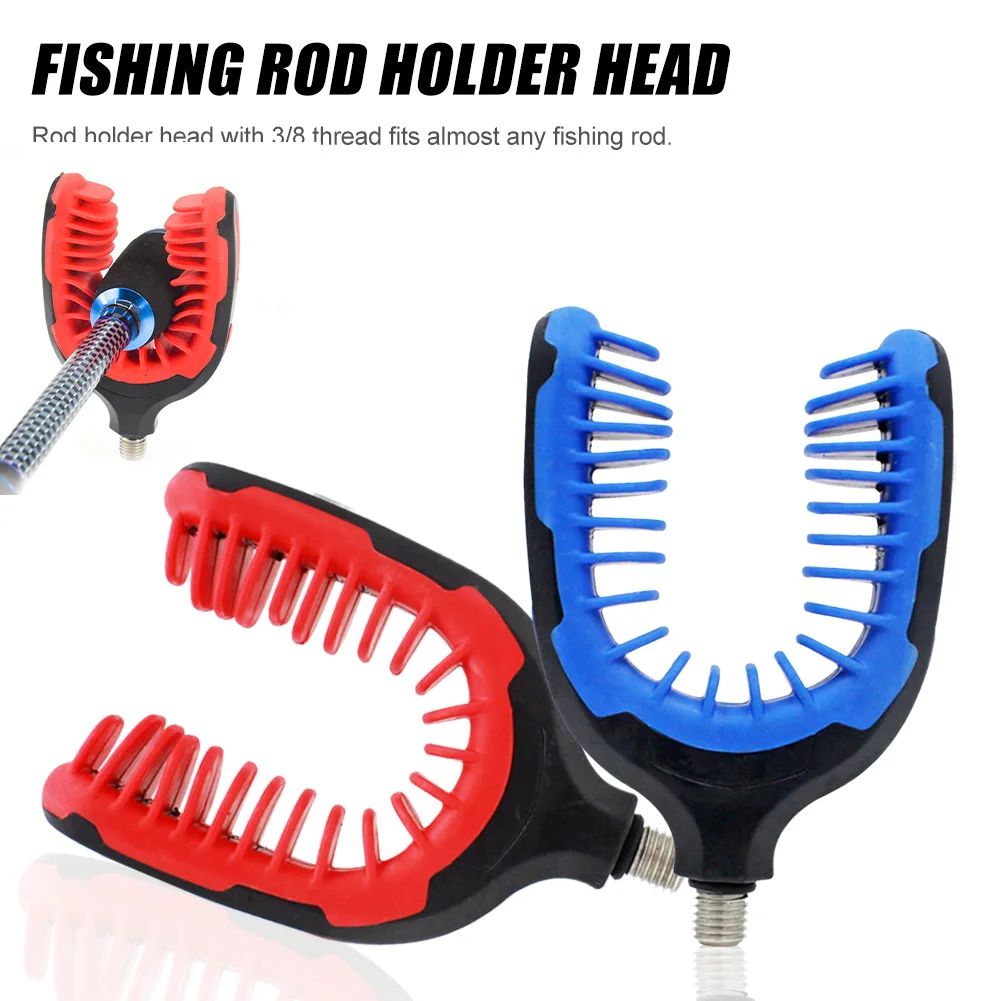 

Carp Fishing Rod Rest U-Head Non-Slip Fishing Rod Grip with 3/8" Thread Fishing Pole Holder Gripper Outdoor Fishing Accessories