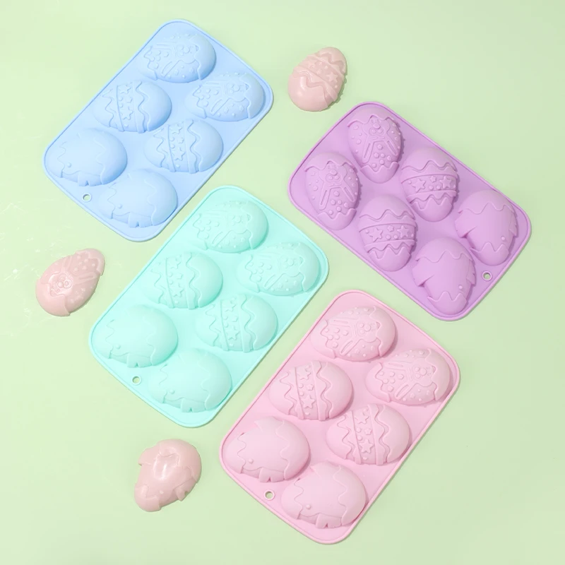 

Silicone Mold Easter Egg Baking Tool Cake Bread Pastry Mousse Cookie Jelly Fudge Pudding Candy Soap Candles Baking Mold