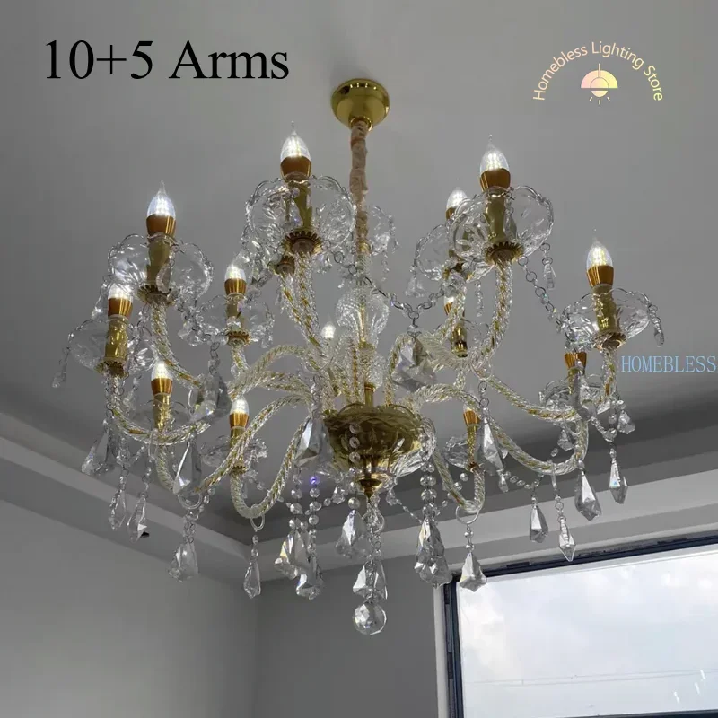 Домашние прозрачные хрустальные золотые люстры мульти 4/6/8/10/15/18 ramiona