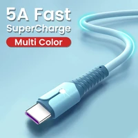 5a usb type c cable super fast charge liquid silicone micro usb cable for samsung xiaomi huawei oneplus charging wire data cable