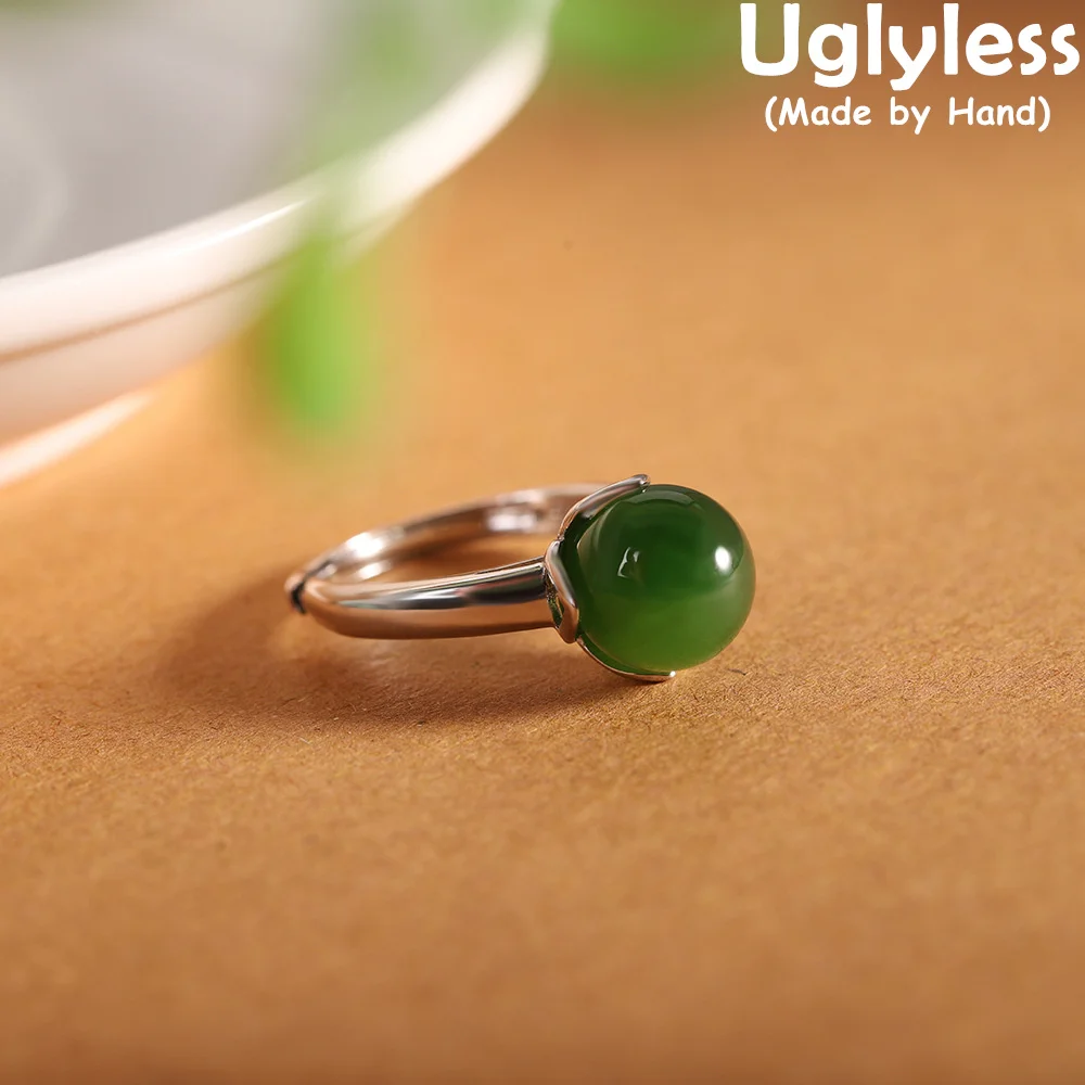 

Uglyless как зеленая Конфета натуральная яшма кольца для женщин Hotan Jade кольца с драгоценными камнями Сияющие глянцевые 925 пробы серебряные ювелирные изделия
