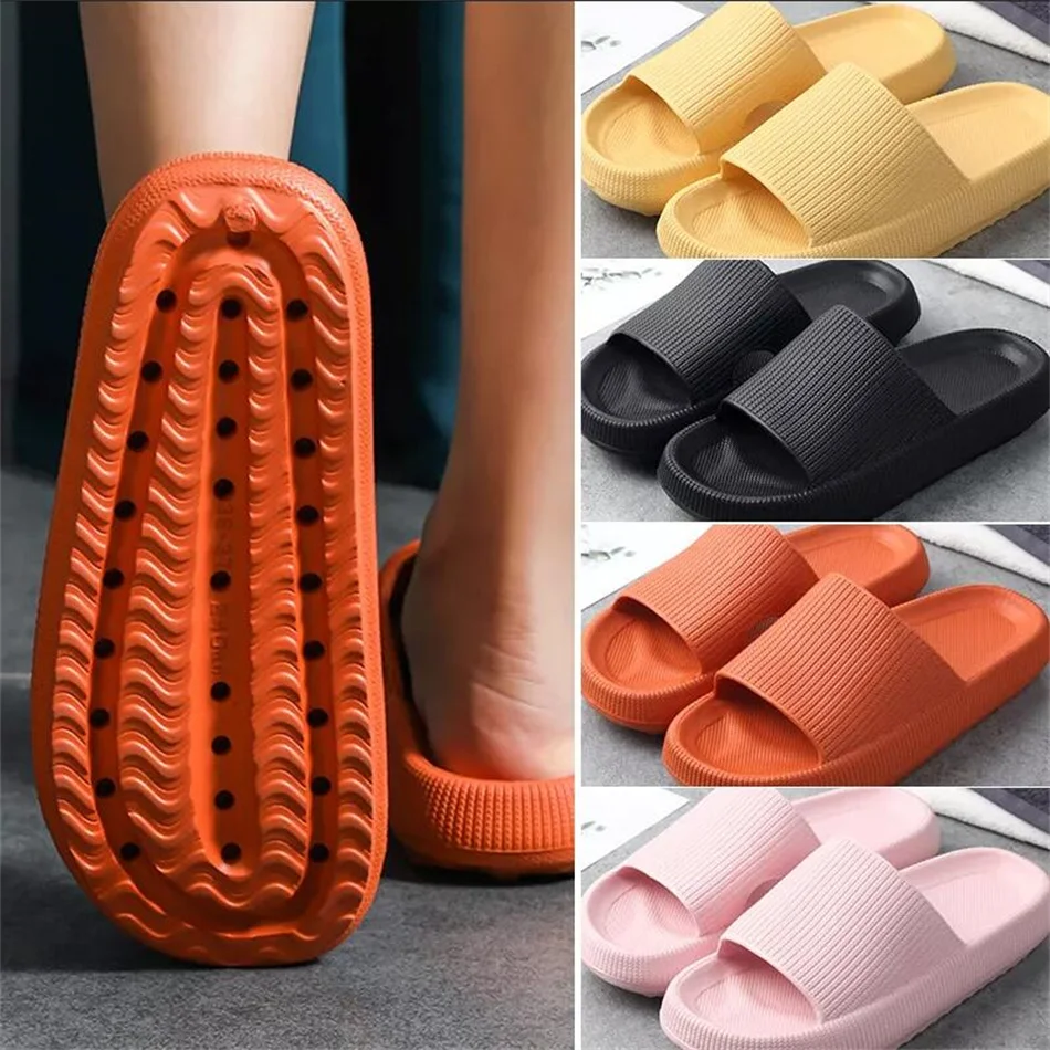 

Women Thick Platform Cloud Slippers Summer Beach Eva Soft Sole Slide Sandals Leisure Men Ladies Indoor Bathroom Anti-slip Shoes
