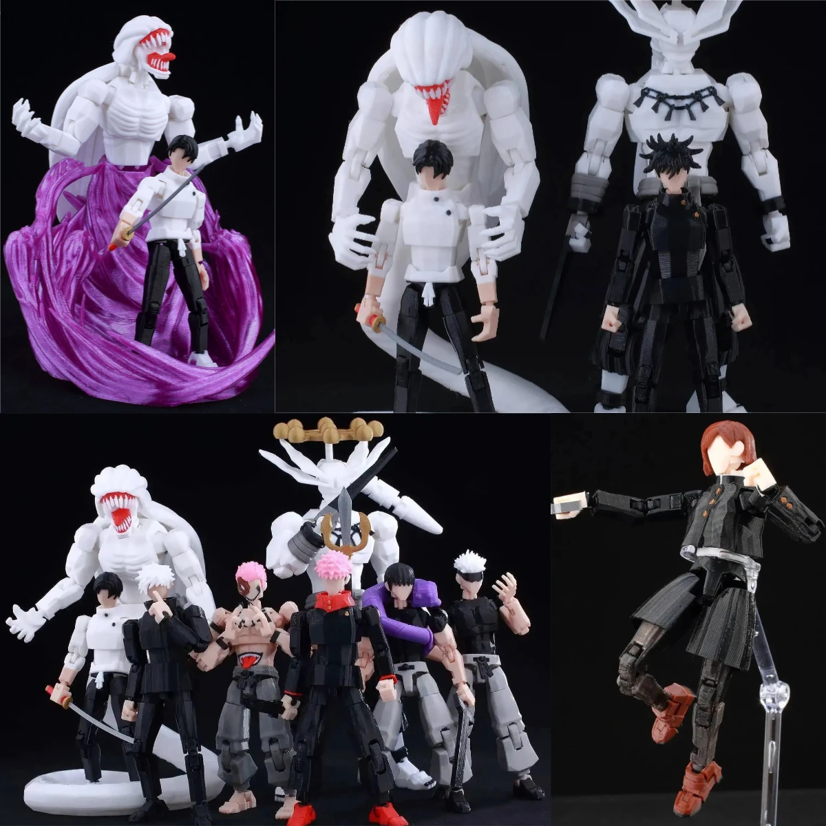 Фото Аниме-фигурки Jujutsu Kaisen: Сукуна, Юдзи, Юта, Сатору Годжо, Лаки Дамми, 13 подвижных 3D-печатных фигурок-манекенов с изменением формы №1