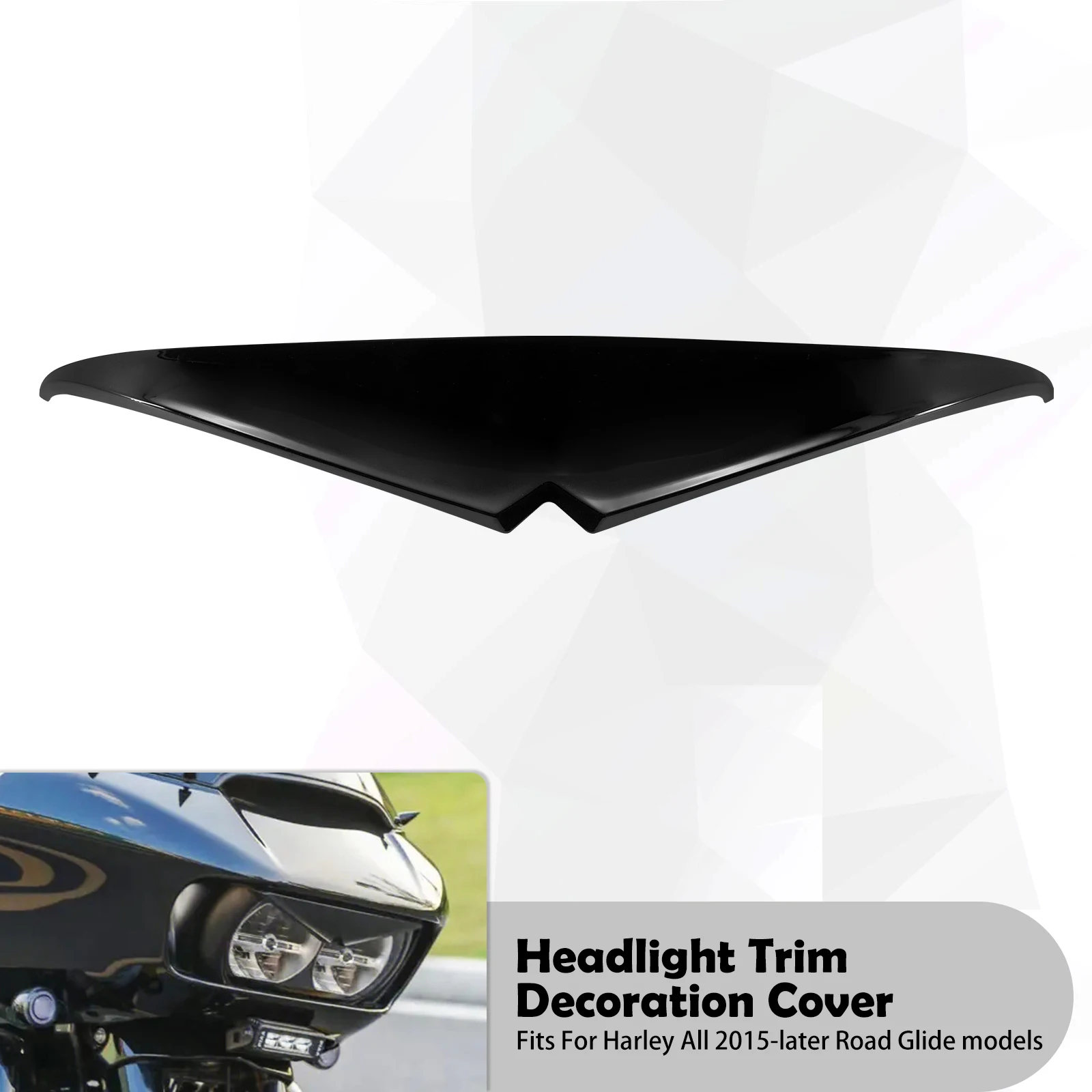 

Накладка на фары мотоцикла для Harley Touring Road Glide Специальный 2015-2023 головной убор для бровей и век верхний наконечник козырек акцент