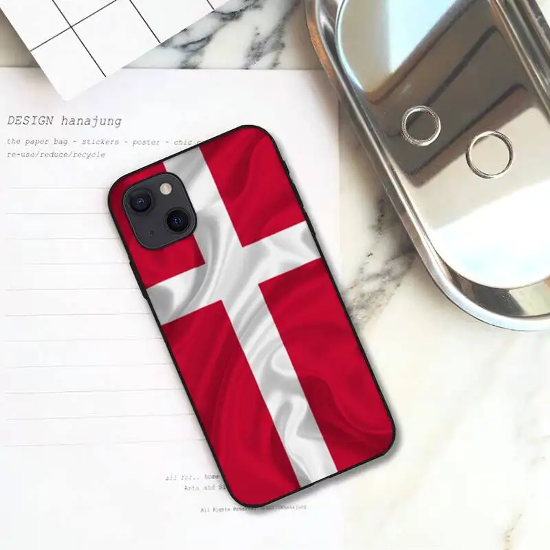 Чехол с датским флагом для телефона iPhone 11 12 Mini 13 14 Pro XS Max X 8 7 6s Plus 5 SE XR - купить по