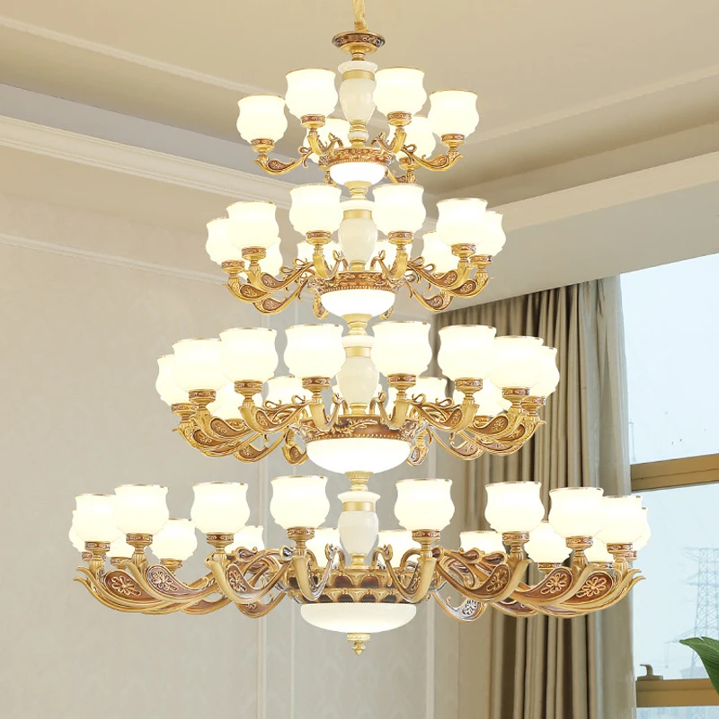 

Plus Huge Big Project church led Chandelier lamp villa Hall stairwell Large high ceiling Chandeliers Foyer commercial lighting