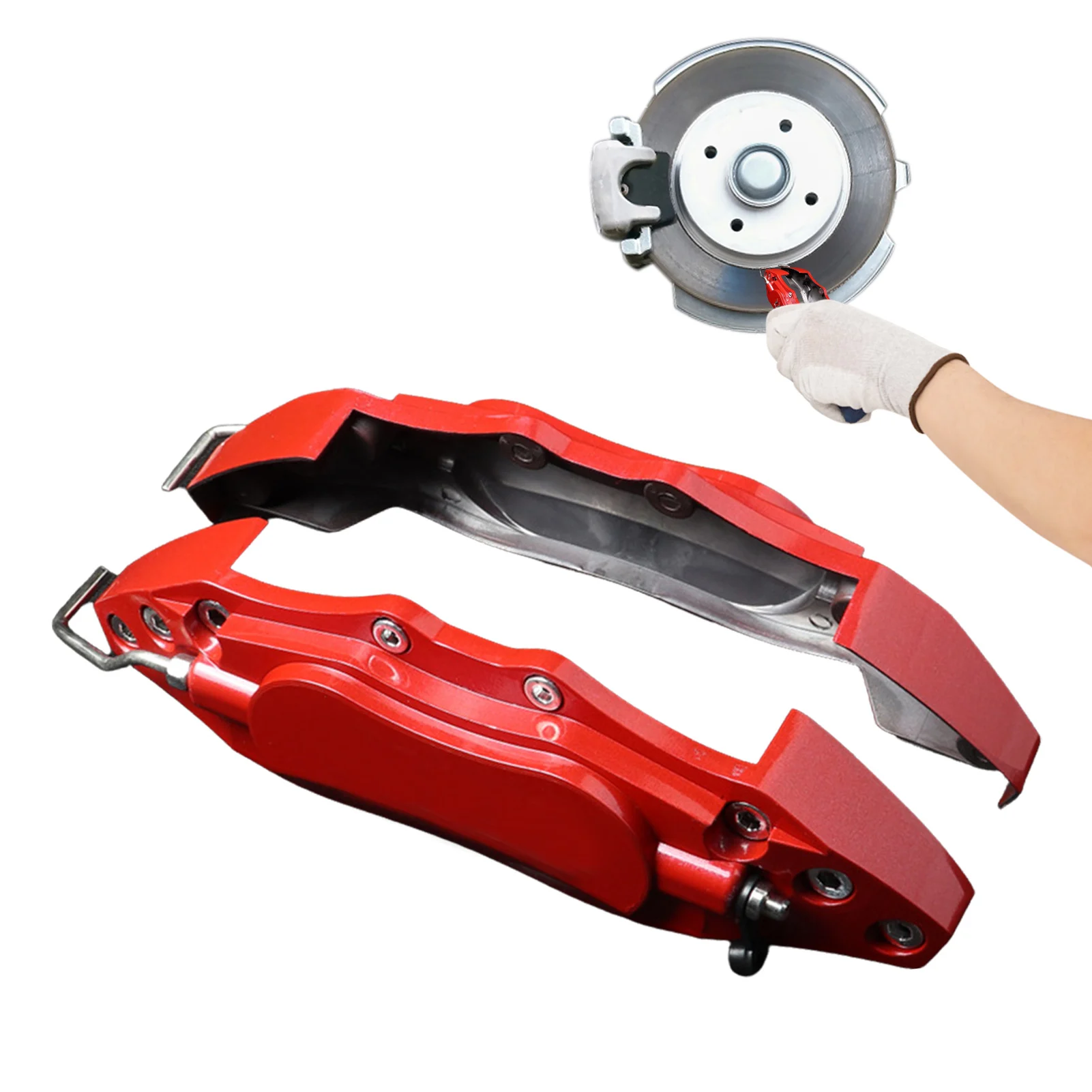 

2pcs Aluminum Brake Caliper Cover Brake Disc Caliper Cover Car Styling Universal Caliper Cover Kit Wheel Modification Decoration