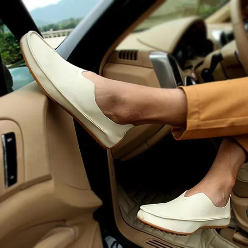 

2023 Urban Fashion Breathable Kayak Shoes Non-slip Soft Mens Leather Shoes Driving Shoes Casual Leather Shoes Men Loafers Shoes