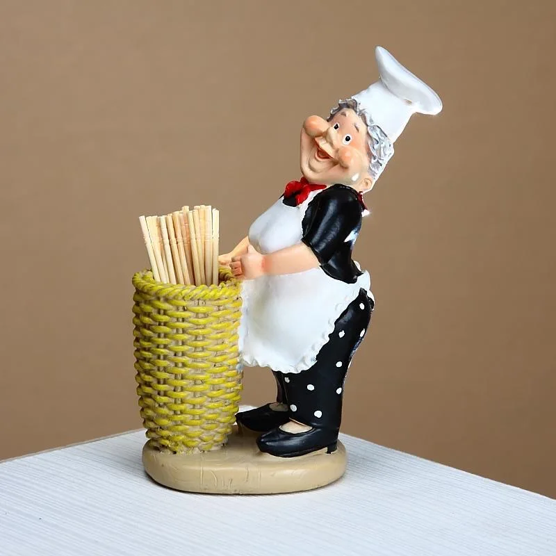 

Креативная Европейская искусственная статуэтка, украшение для дома и кухни, держатель для зубочисток, стол для ресторана