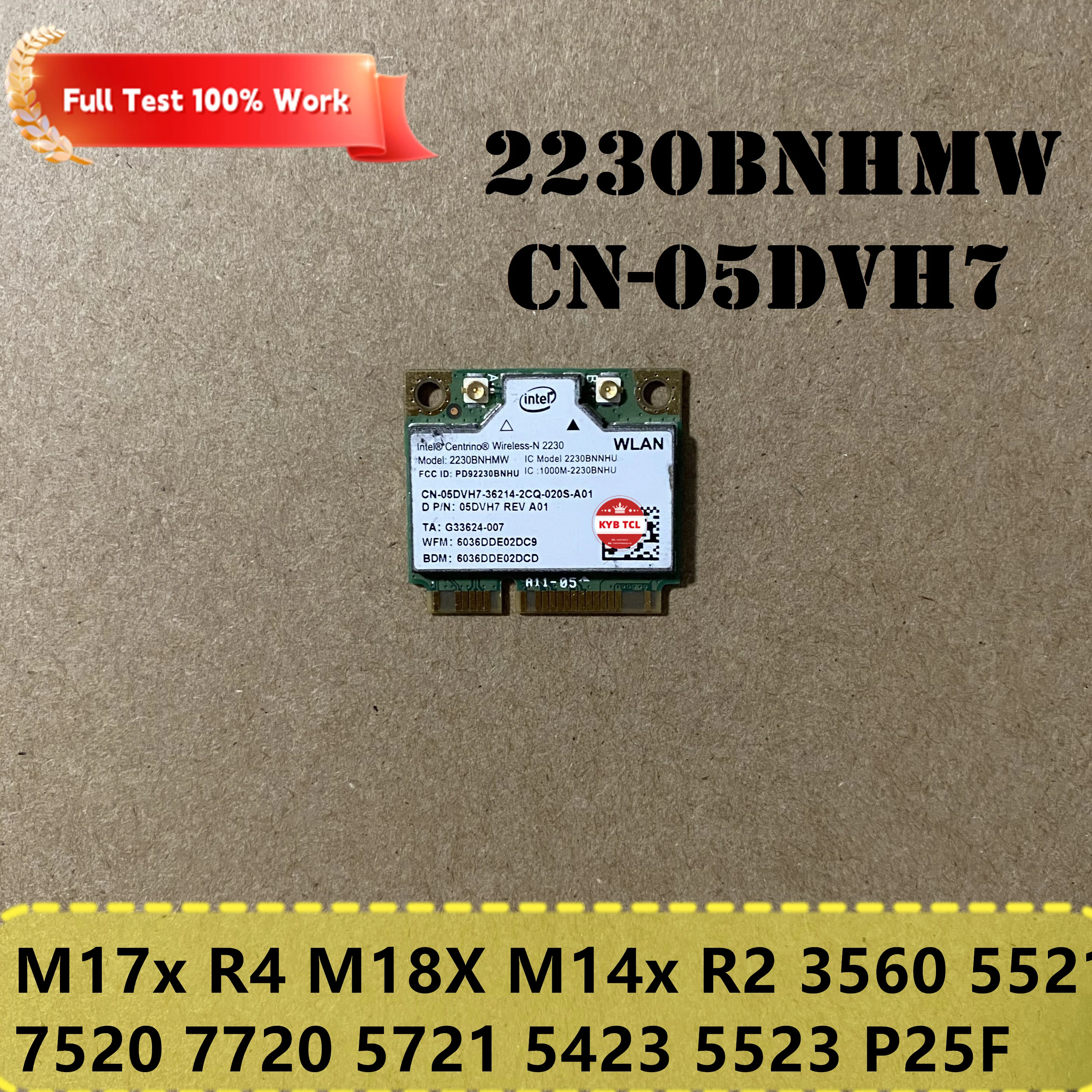 2230BNHMW для Dell 5521 7520 7720 5721 5423 5523 M17x R4 M18X R2 M14x Карта беспроводной локальной сети