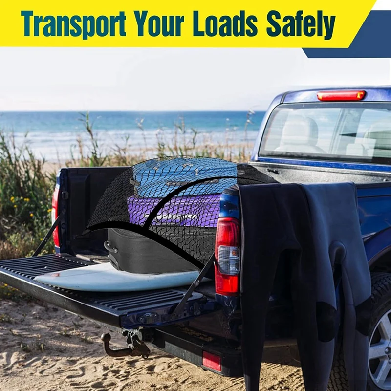 Высокоэластичная грузовая сетка для пикапа грузовой сетки растяжка 4X4 фута до