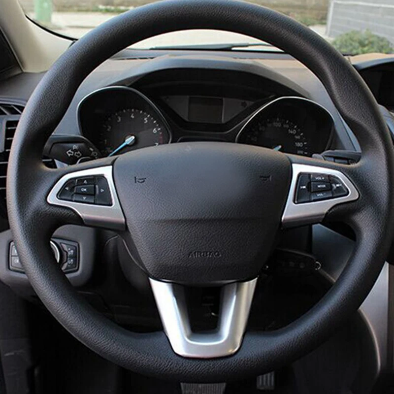 Защитная крышка рулевого колеса автомобиля наклейка для Ford Kuga Escape 2017 аксессуары