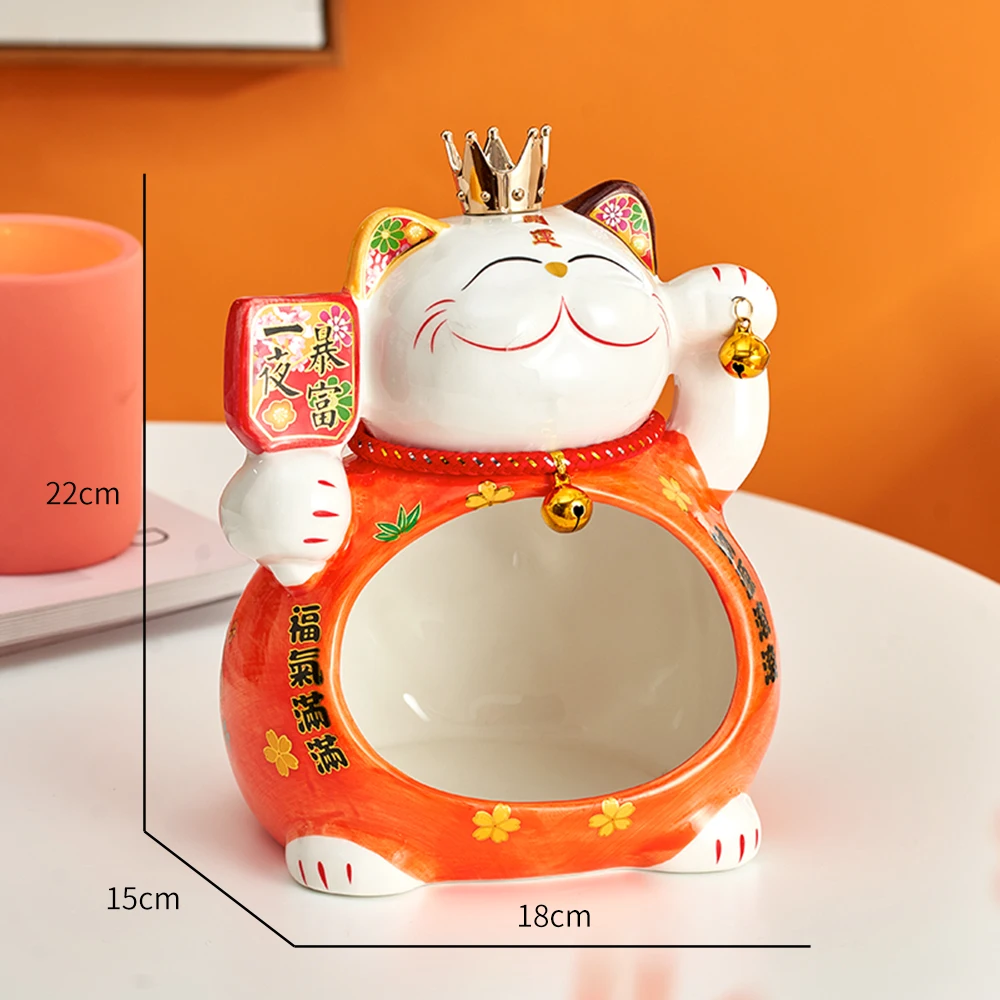 Новогодний Декор 2022 украшение в японском стиле с кошкой на удачу для гостиной