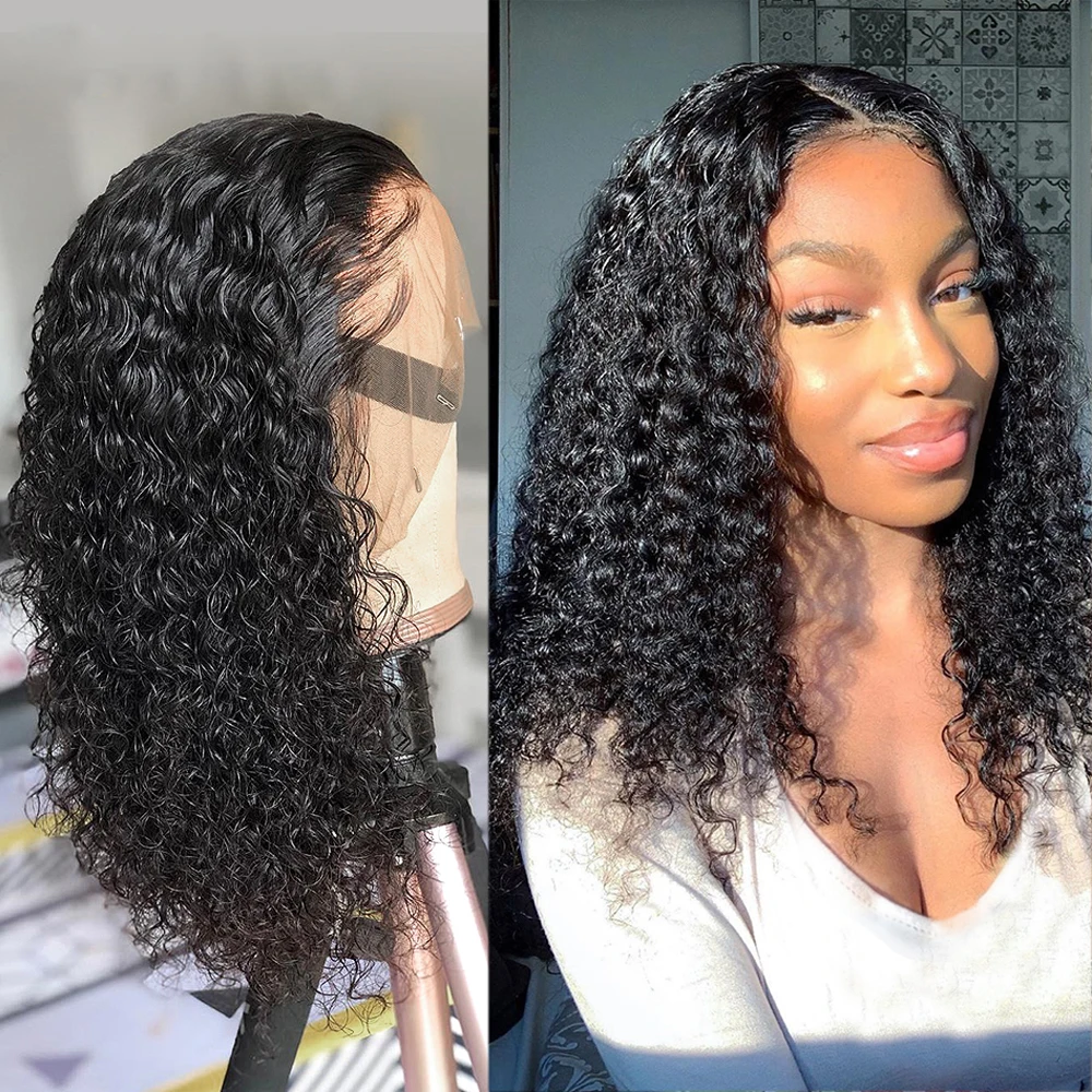 

Brazilian Kinky Curly 13x4 Lace Frontal Wig 13x6 Lace Frontal Virgin Human Hair Wigs 200 Density 4x4 Closure Wig For Women