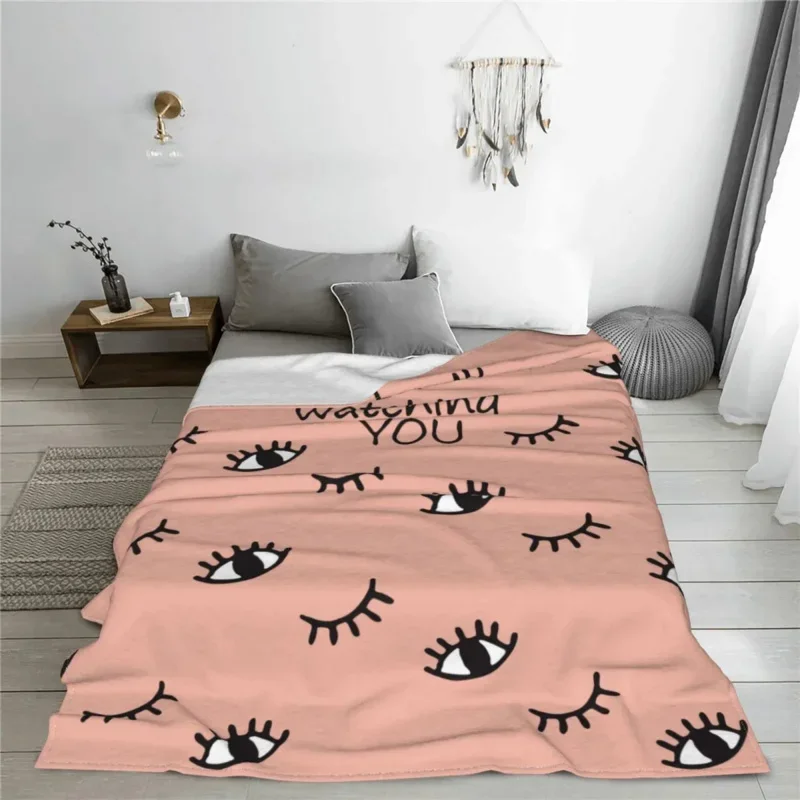 

Eyelash coral fleece plush winter beautiful eyes multi-function ultra-soft throw blankets for sofa travel bedspreads
