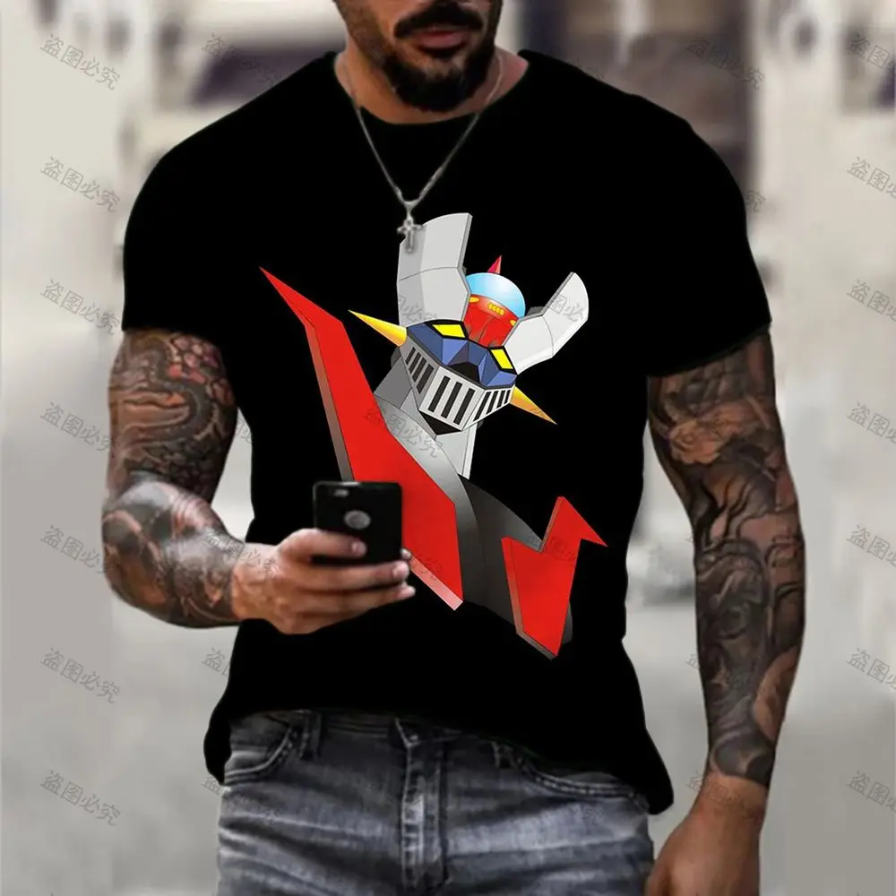 

Men T-shirt Hip Hop Mazinger Z Short Sleeve Couple Essentials Summer Off White High Quality Anime 2022 New Oversized Party Y2k