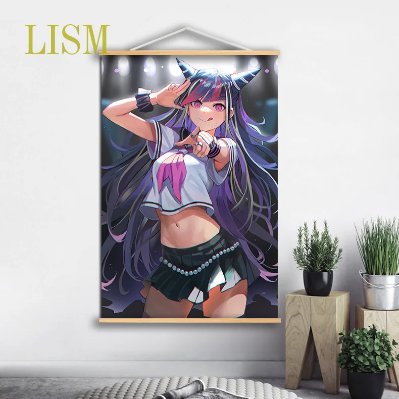 Картина манга из аниме данганронпа Fujisaki Chihiro Mioda Ибуки Свиток массива дерева для