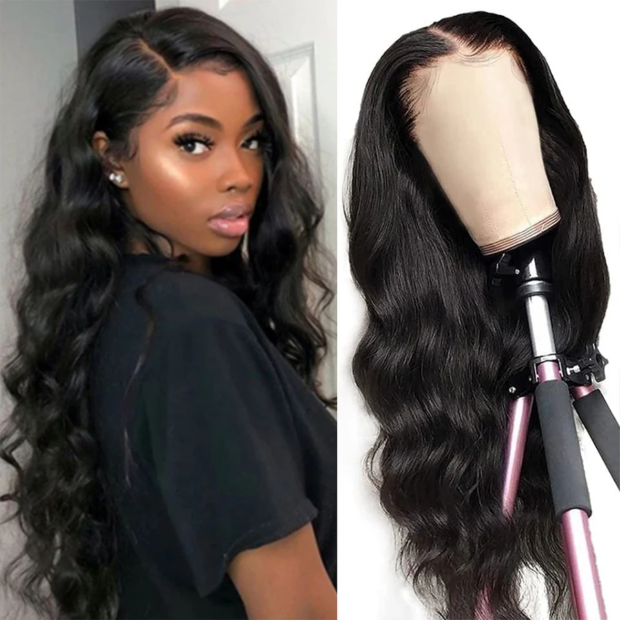 HD Transparent 13x4 Lace Front Human Hair Wigs Pre Plucked 5x5 Brazilian Body Wave 13x6 Lace Frontal Wigs Remy Lace Closure Wig