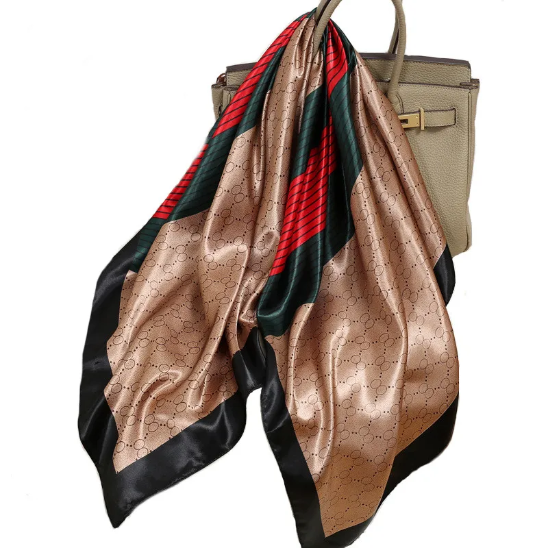 

Роскошный брендовый дизайнерский шелковый шарф, женский платок, бандана, длинные шали, шарфы, зимние шарфы из пашмины, Женский хиджаб