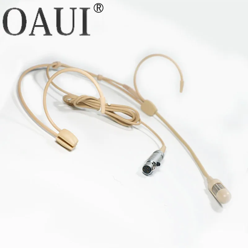 

Classical Cardioid Wireless Headset Microphone for Samson AKG Gemini TA3F mini XLR 3Pin Stage Performance Mics Beige Mike