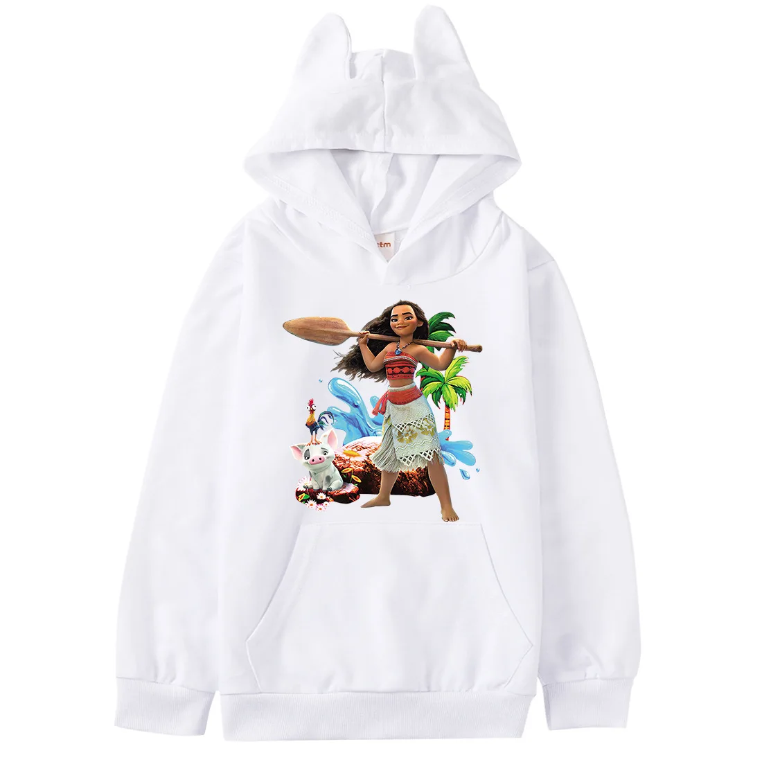 Модная Толстовка Moana детская одежда для подростков и девочек милая верхняя Vaiana с