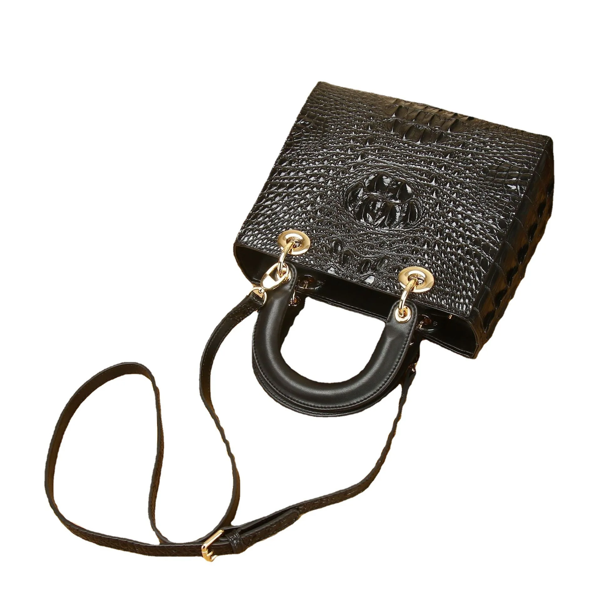 Новая роскошная дизайнерская сумка с крокодиловым узором на плечо модная