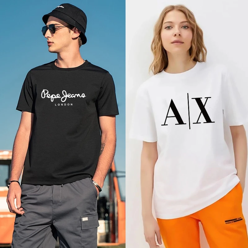 

High Quality Couple Cotton T Shirt Limited Edition Men Women Luxury Printing O-neck Short Sleeve Tee Shirt Fashion Summer Tops