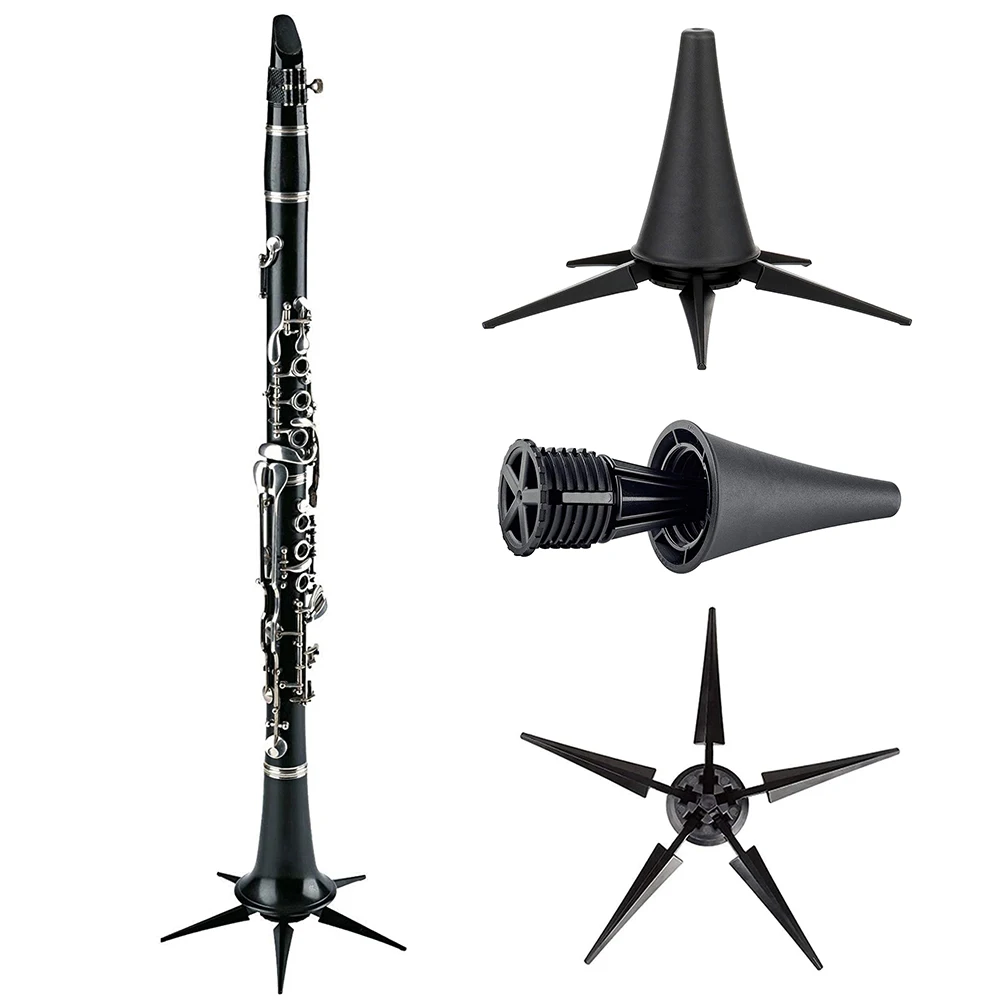 

Clarinet Portable Stand Holder Support with 5 Legs Base Multifunctional for A and B Clarinets Black Accessories