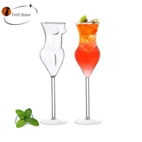 2pc creative flute glass cordial women body shape cocktail glass transparent creative human glass cup bar drinking