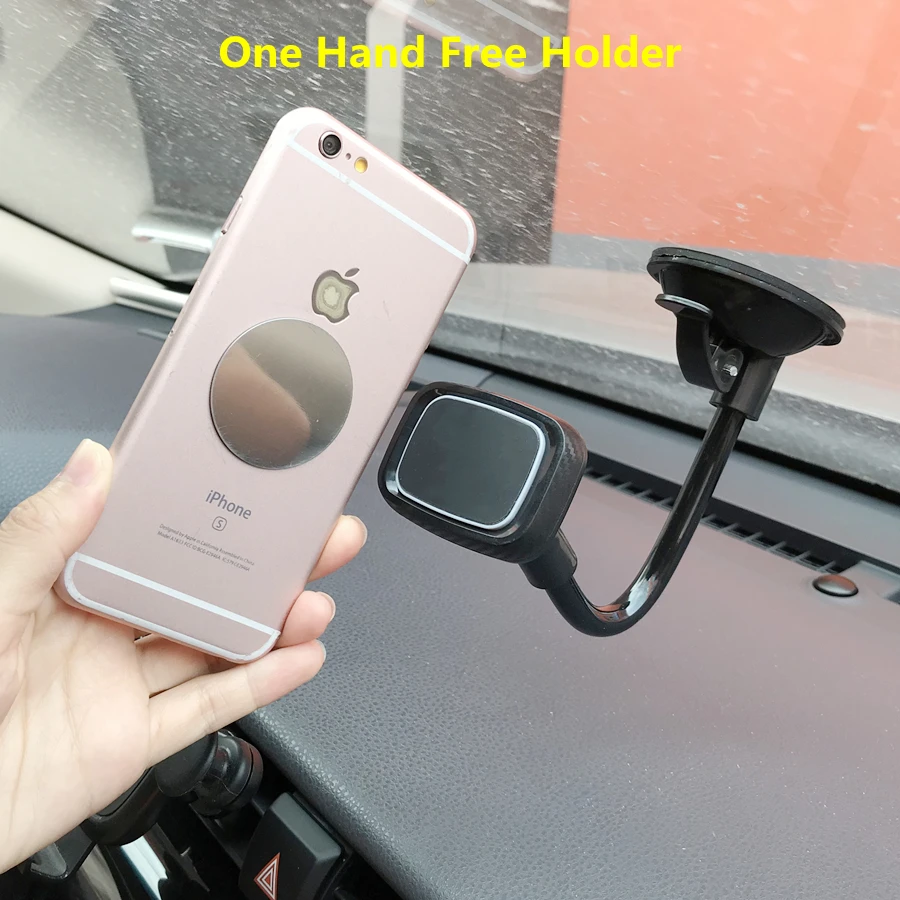 car magnetic holder mobile phone stand support for iphone 13 promax 12 11 gps windshield strong magnet silicone pad phone holder free global shipping