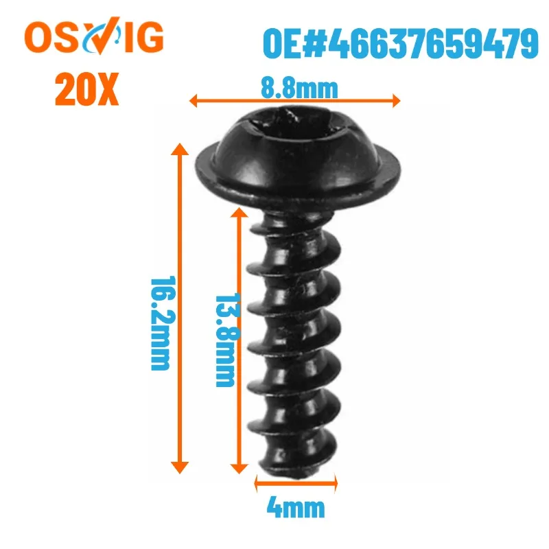 

20шт 46637659479 Для BMW 5 серии 5 серии 6 серии 7 серии X6X6Z4 Саморез с мини-разъем MINI 4,0 x 14 мм