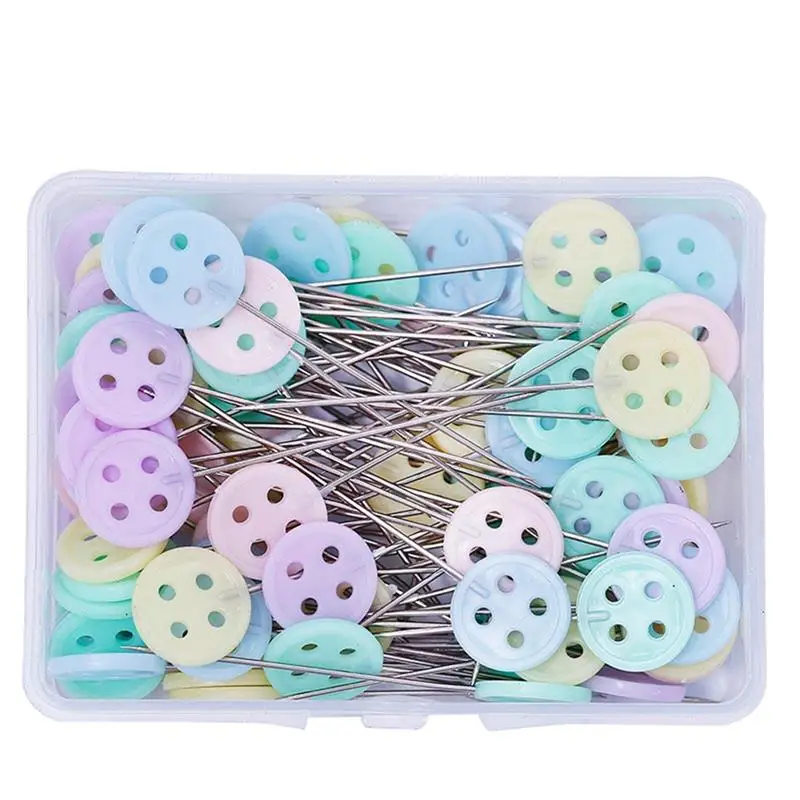 

50/100pcs Dressmaking Pins Embroidery Patchwork Pins Positioning Needle Sewing Marker Needle Pins DIY Sewing Garment Accessory