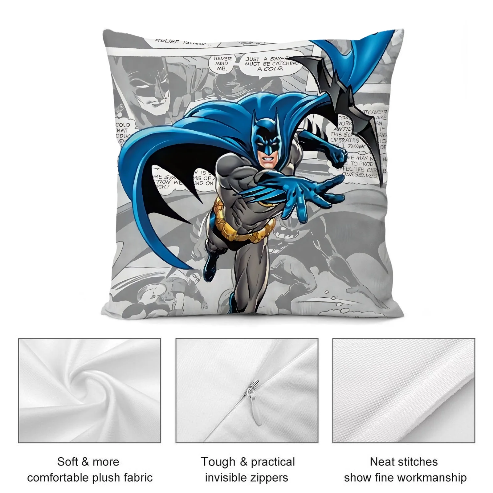 

Наволочка BEAST KINGDOM Бэтмен плюш 40x40 см