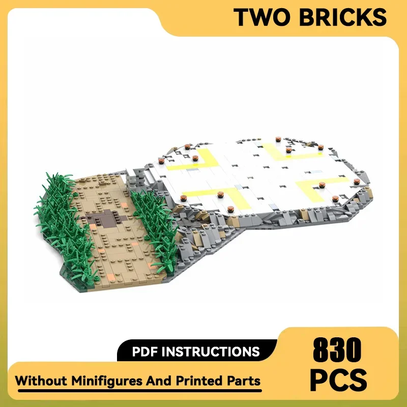 Строительные блоки Moc для съемки фильма игрушка вертолета посадочная площадка