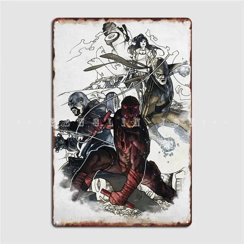 

Модный плакат с изображением драки в тумане, металлический плакат, Настенный декор, настенный плакат для паба