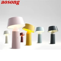 aosong modern table lamp creative led cordless decorative for home rechargeable desk light