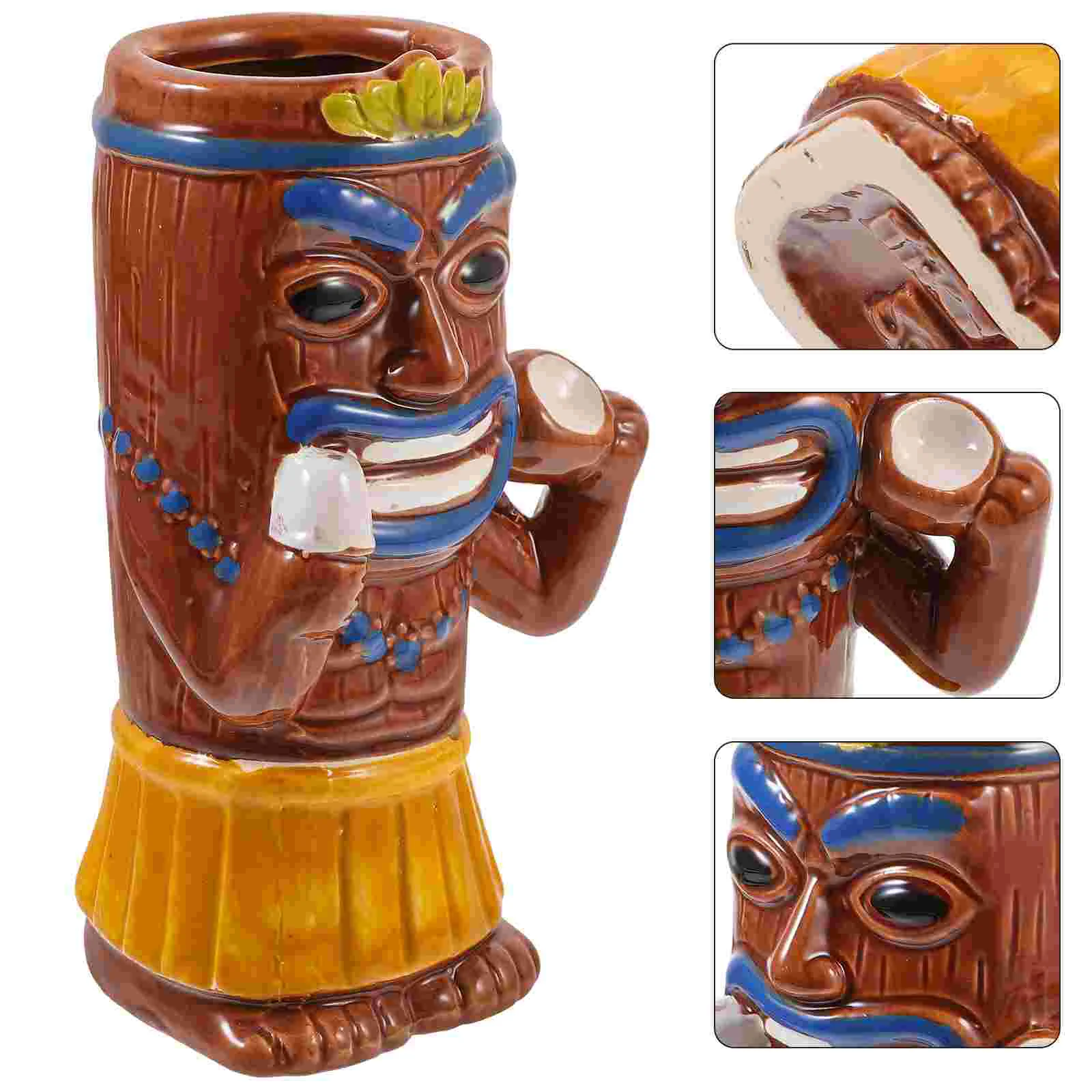 

Tiki Mug Hawaiian Party Cup Bar Tiki Drinking Cup Decorative Cocktail Mug