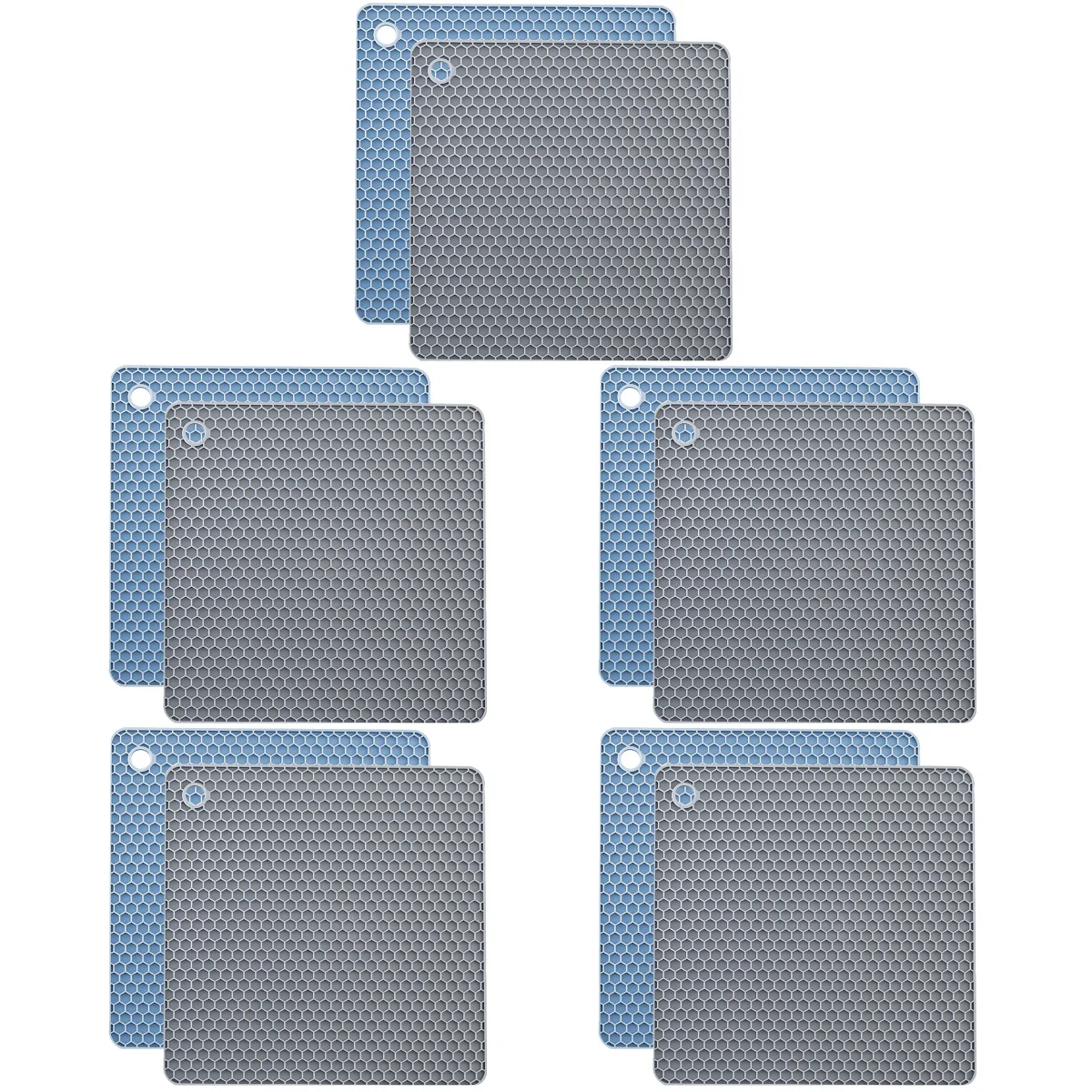 

10 Pcs Pot Table Silicone Pot Mats Heat-resistant Pot Holders Countertop Mats for Table Dishes Kitchen