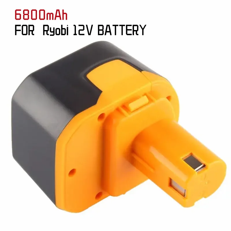 

6800mAh Battery RYO12A NiMH Battery 12V Replacement For Ryobi 12v Battery B-8286 BPT1025 RY-1204 1400143 1400652 1400670 4400005