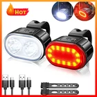 Передний и задний фонарь для велосипеда, 2022 светодиодов, задний фсветильник рь для велосипеда, Аксессуары для велосипеда, задний фонарь с датчиком высокой видимости