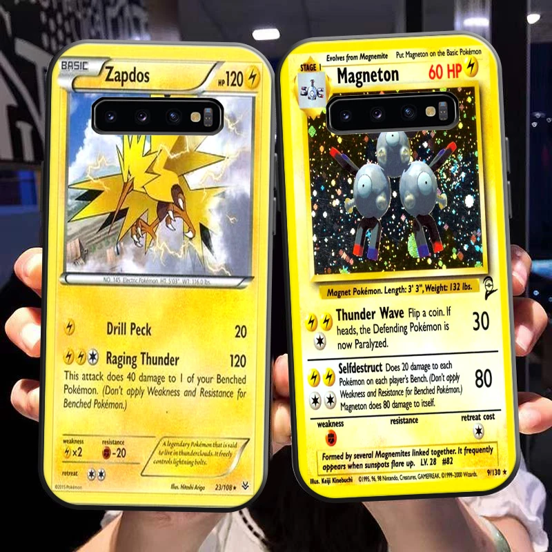 

Pokemon Cards For Samsung Galaxy S10 S10 Plus S10E S10 Lite S10 5G Phone Case Liquid Silicon Soft Funda Back TPU