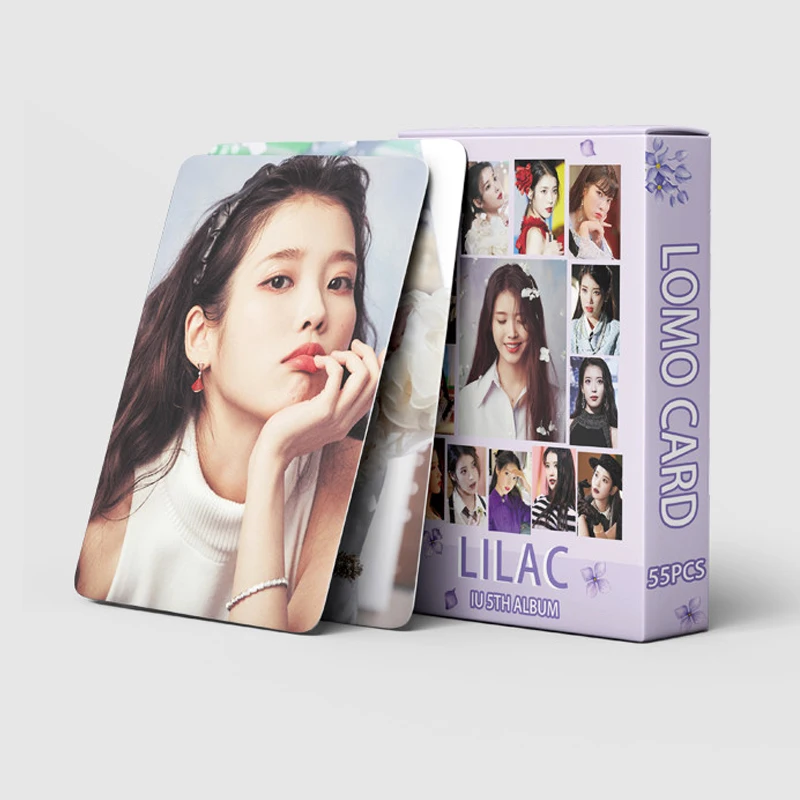 

55Pcs/Set KPOP New Album Girls Group IU 2022 SEASON'S GREETING Lomo Card Photocards Postcards Lee Ji Eun Photo Fans Gift