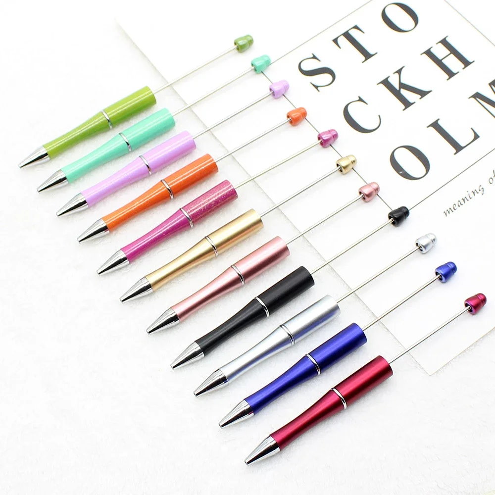

50pcs/Lot Beaded DIY Creative Ballpoint Pen Office Birthday Kid Gift Luxury Handmade Do It Yourself