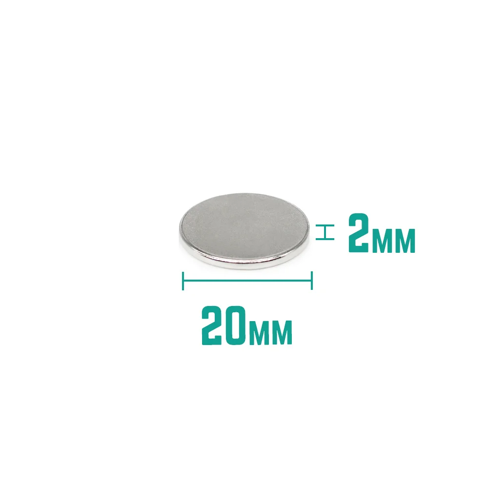 

5/10/15/20/30/50/100PCS 20x2 mm Round Search Magnet N35 Permanent Neodymium Magnets Disc 20x2mm Rare Earth Magnet Strong 20*2