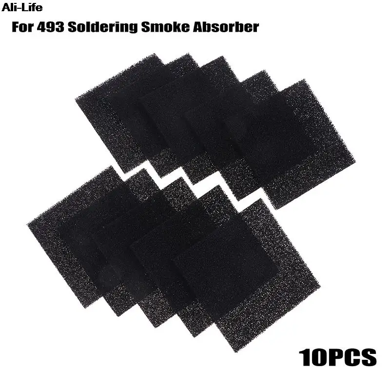 

10Pcs Carbon Filter Sponge for 493 Soldering Smoke Absorber ESD Fume Extractor Solder Iron Welding Tool Kit Accessory